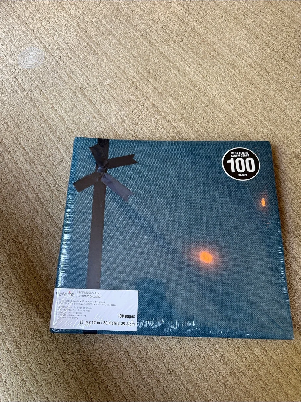 Scrapbook Photo Album - Blue 100-Page Home Party Supplies